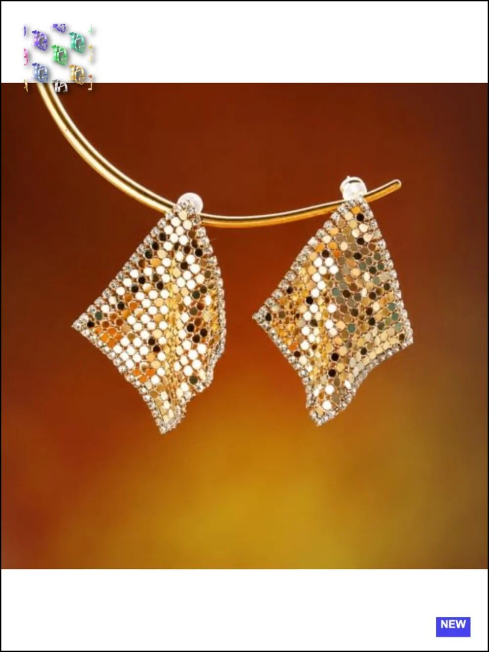 Geometric Rhinestone Statement Stud Earrings Glam Jewelry Party Wedding